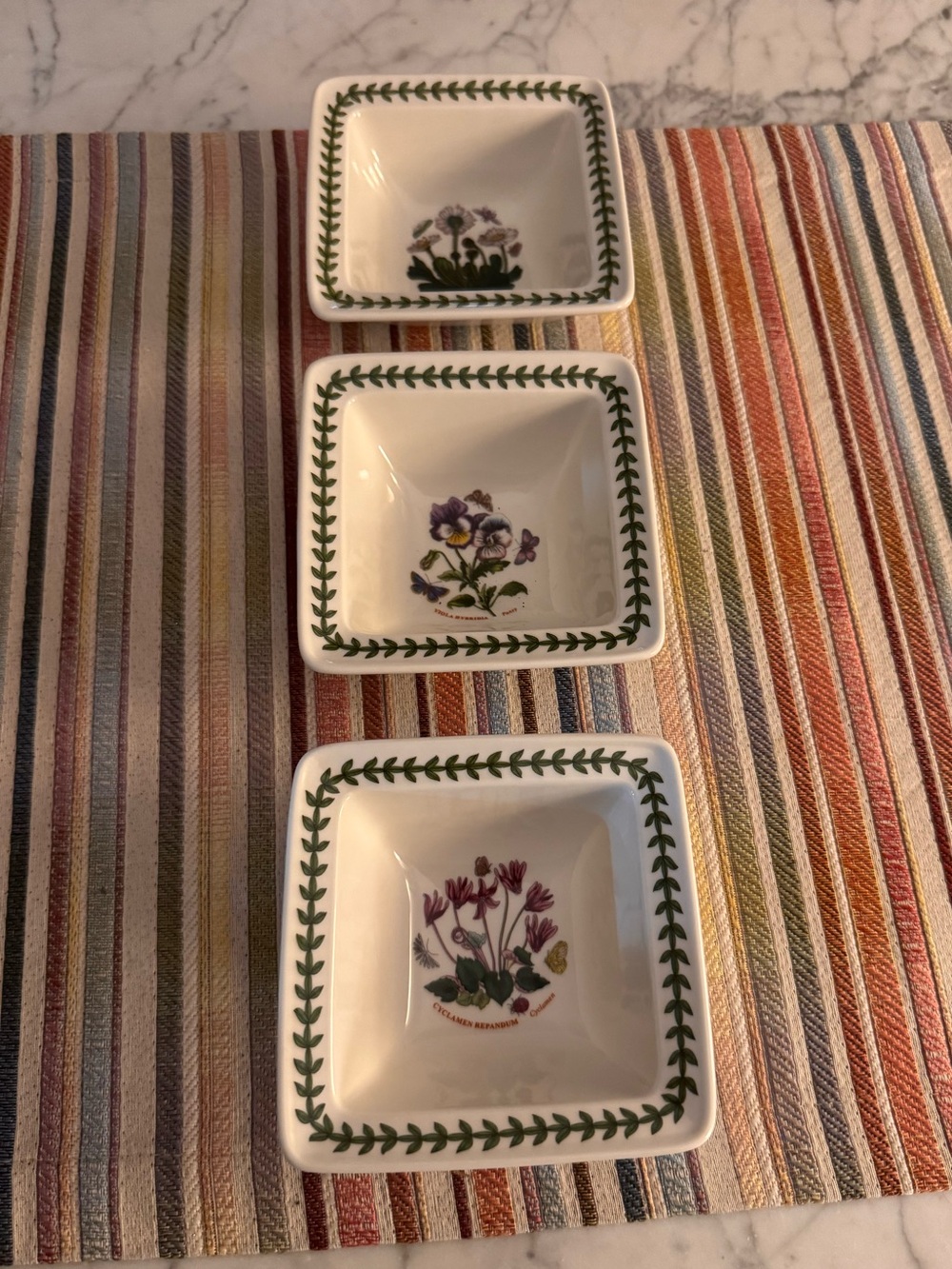 Portmeirion botanic garden set of three dip bowls, 4x2